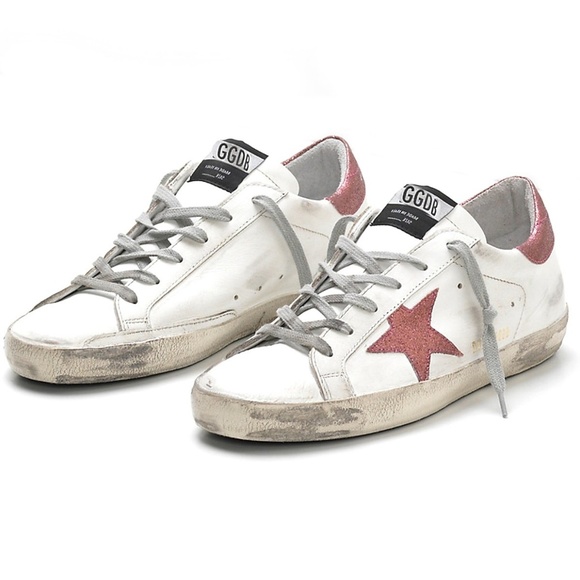Golden Goose Shoes - Golden Goose Superstar Sneaker White Rose Glitter